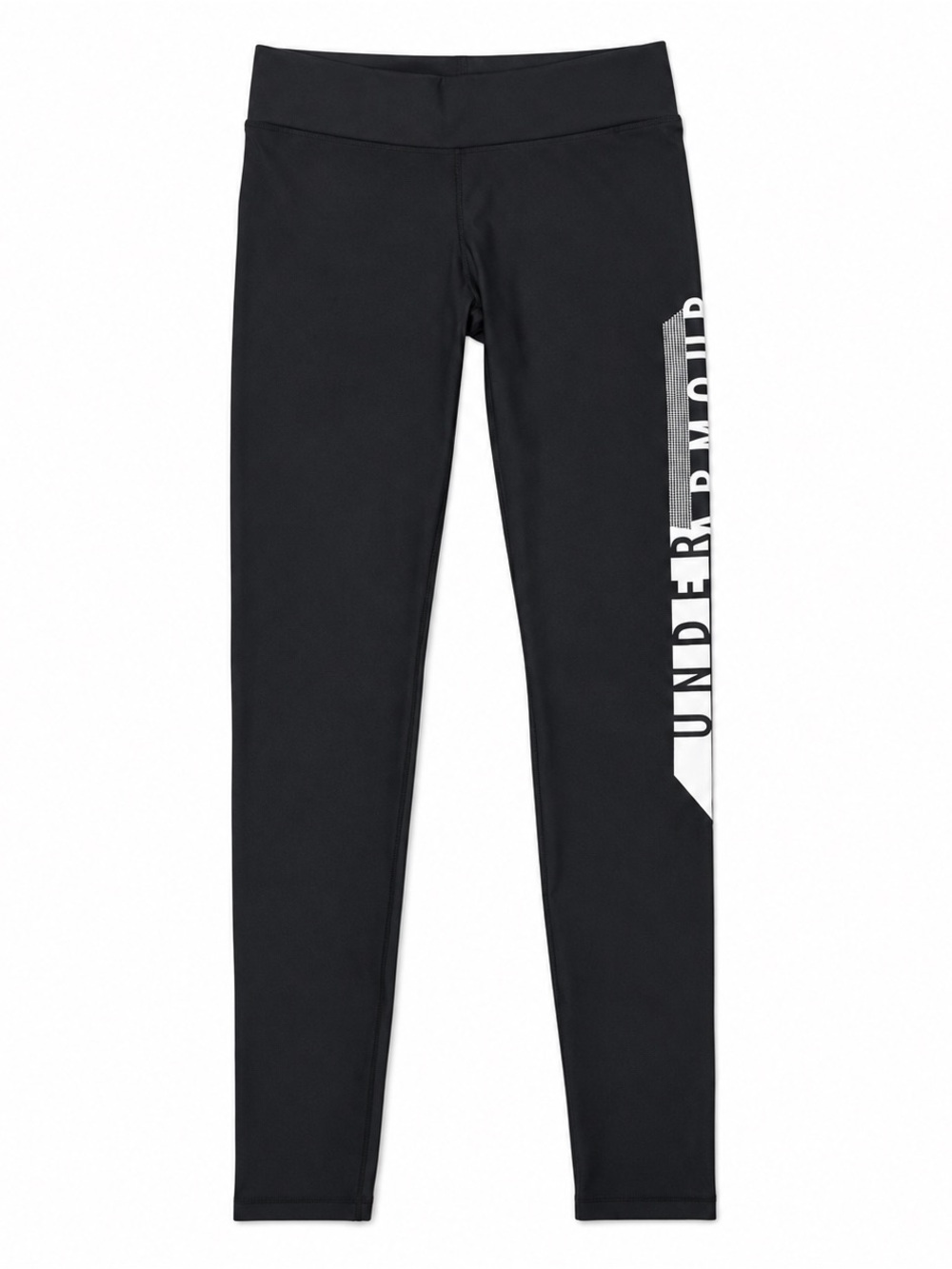 Under Armour Black Leggings with White Side Logo